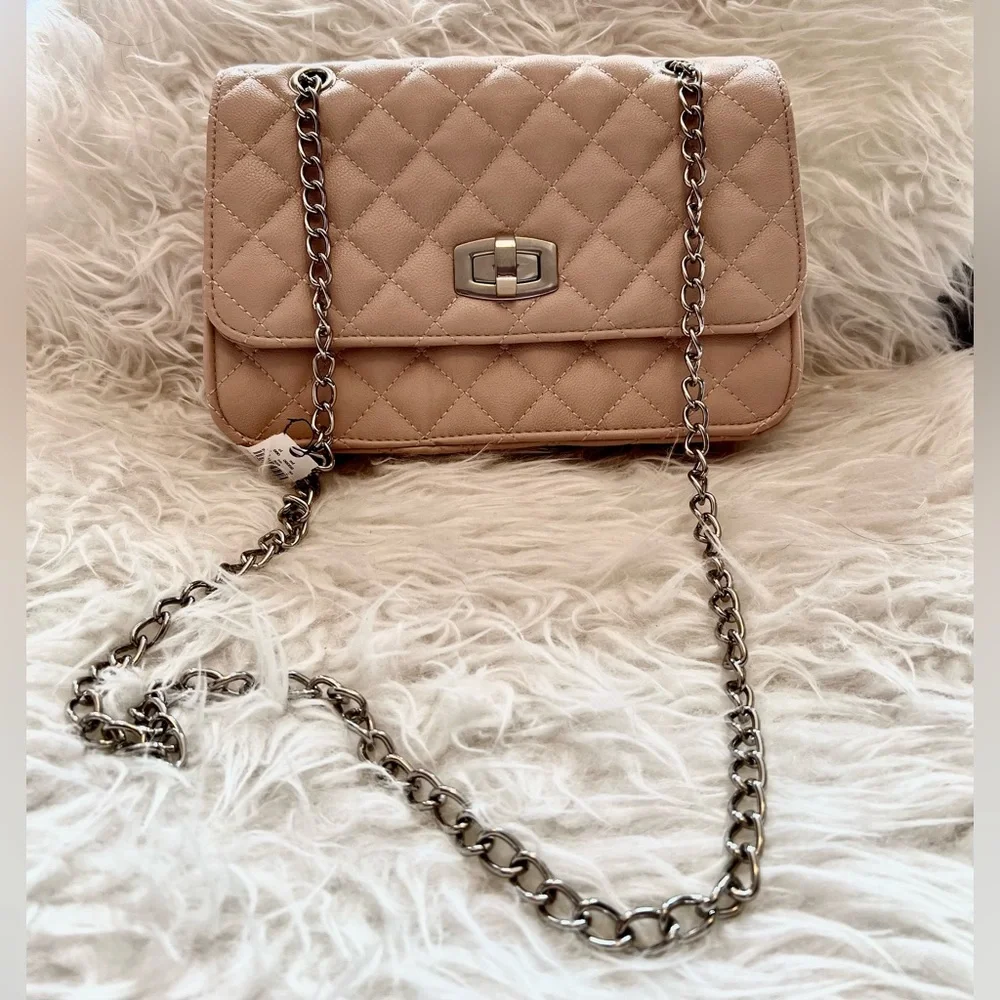 Express NWT Blush Chain Crossbody Shoulder Bag - Picture 1 of 10